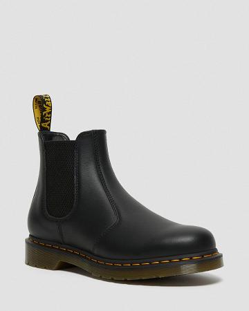 Black Men's Dr Martens 2976 Nappa Leather Ankle Boots | CA 422UZG